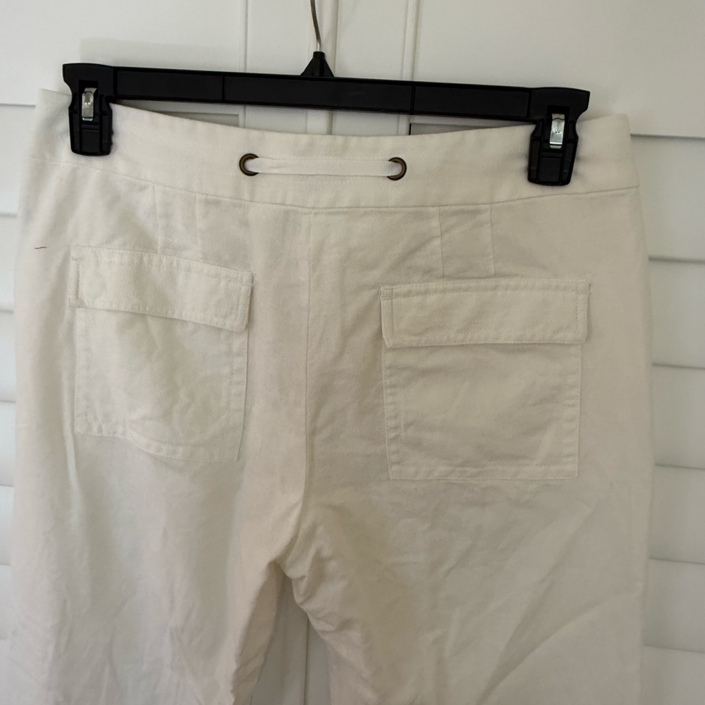 J. Crew Factory White Wide-Leg Trousers - Picture 4 of 13